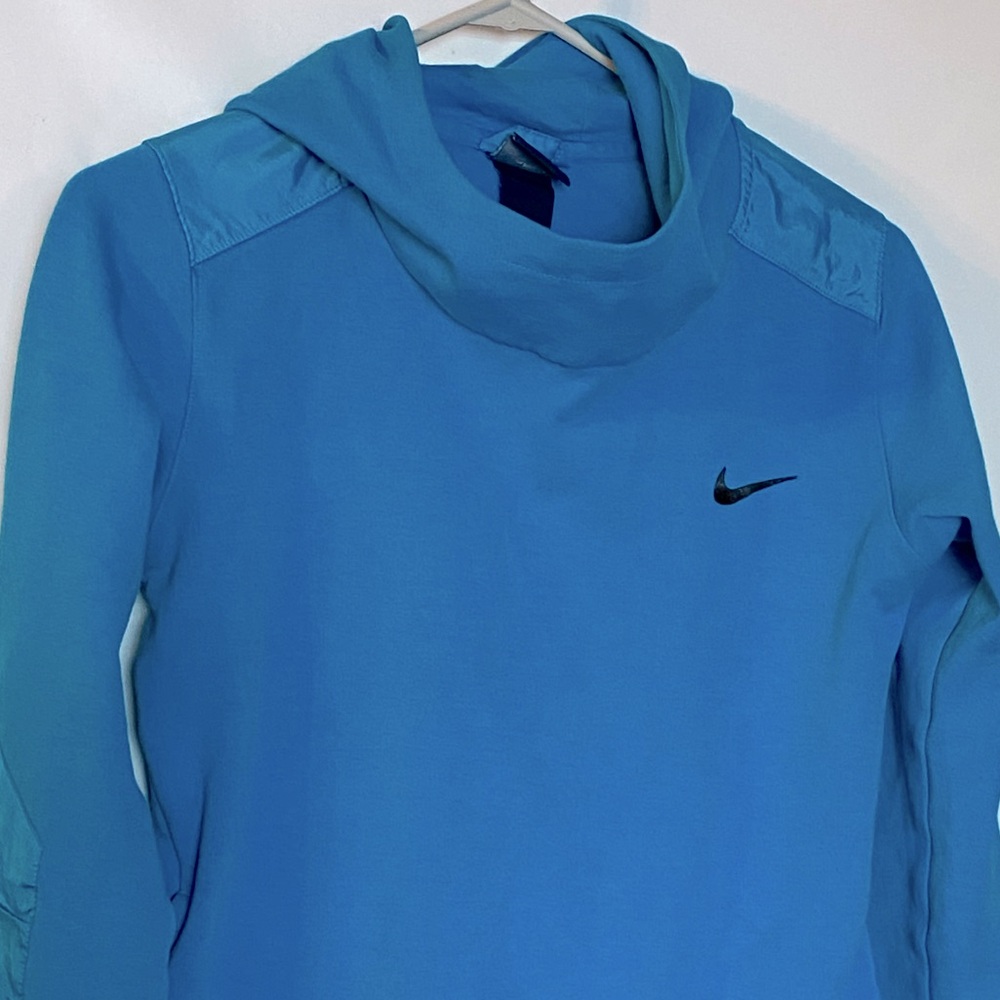 Nike athletic active sport hoodie bright blue size XS
